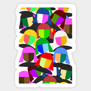 Abstract Faces Sticker